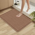 thumbnail image 5 of Inerposs Water Absorbing Door Mat, Fast Drying Floor Mat, Non-Slip Bathroom Mat, Dirt Counteractive Door Mat, Striped Diatom Mud Mat for Home Use, 5 of 6