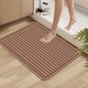 thumbnail image 5 of Alfombra de baño de diatomeas con rayas simples, absorbente de agua, de secado rápido, antideslizante, para la entrada del baño, resistente a la suciedad, fácil de limpiar, decoración del hogar., 5 of 6