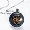 thumbnail image 2 of Christmas Circular Glass Pendant Necklace - Women's Statement Necklaces, 2 of 5