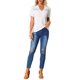 thumbnail image 2 of INSPIRAR CHIC Camiseta de Verano para Mujeres con Cuello en V, Manga Corta, Con Encaje Texturizado, Talla XL, Blanca, 2 of 6