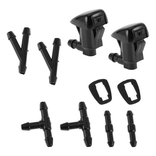 Boquilla de lavado de parabrisas Unique Bargains con conector de manguera para Jeep No.55372143AB 1 juego