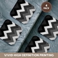 thumbnail image 6 of 3drose, Image of Huge Black White and Gray Modern Chevron Stripes, Set of 4 Coasters - Soft, 6 of 7