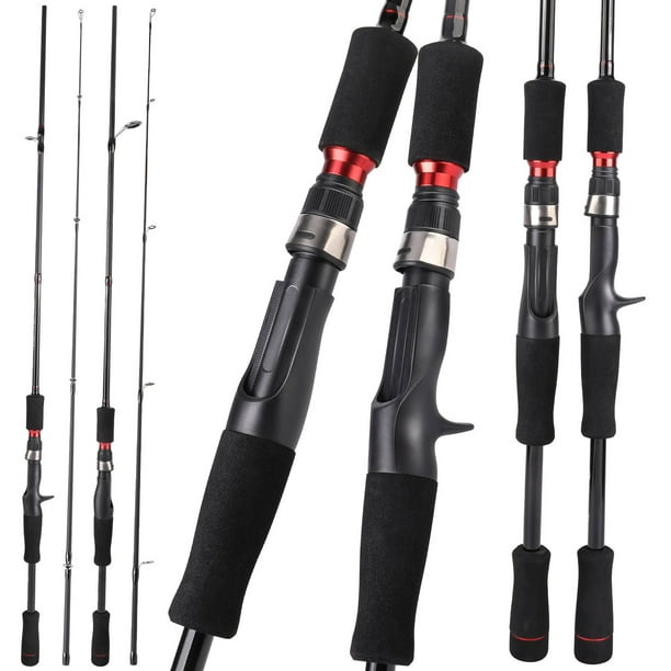 Sougayilang Surf Fishing Pole 2 Piece Spinning Rod & Casting Rod Ultra
