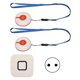 thumbnail image 1 of Botón de llamada para monitoreo de personas mayores, ajuste de volumen de 4 velocidades, buscapersonas ABS inalámbrico para cuidadores, enchufe europeo de 100-240V, 1 of 5