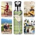 thumbnail image 7 of Yayeee 33oz Insulated Water Bottle Double Wall Stainless Steel with Flip Straw Lid, Green Martini Glass, 7 of 7
