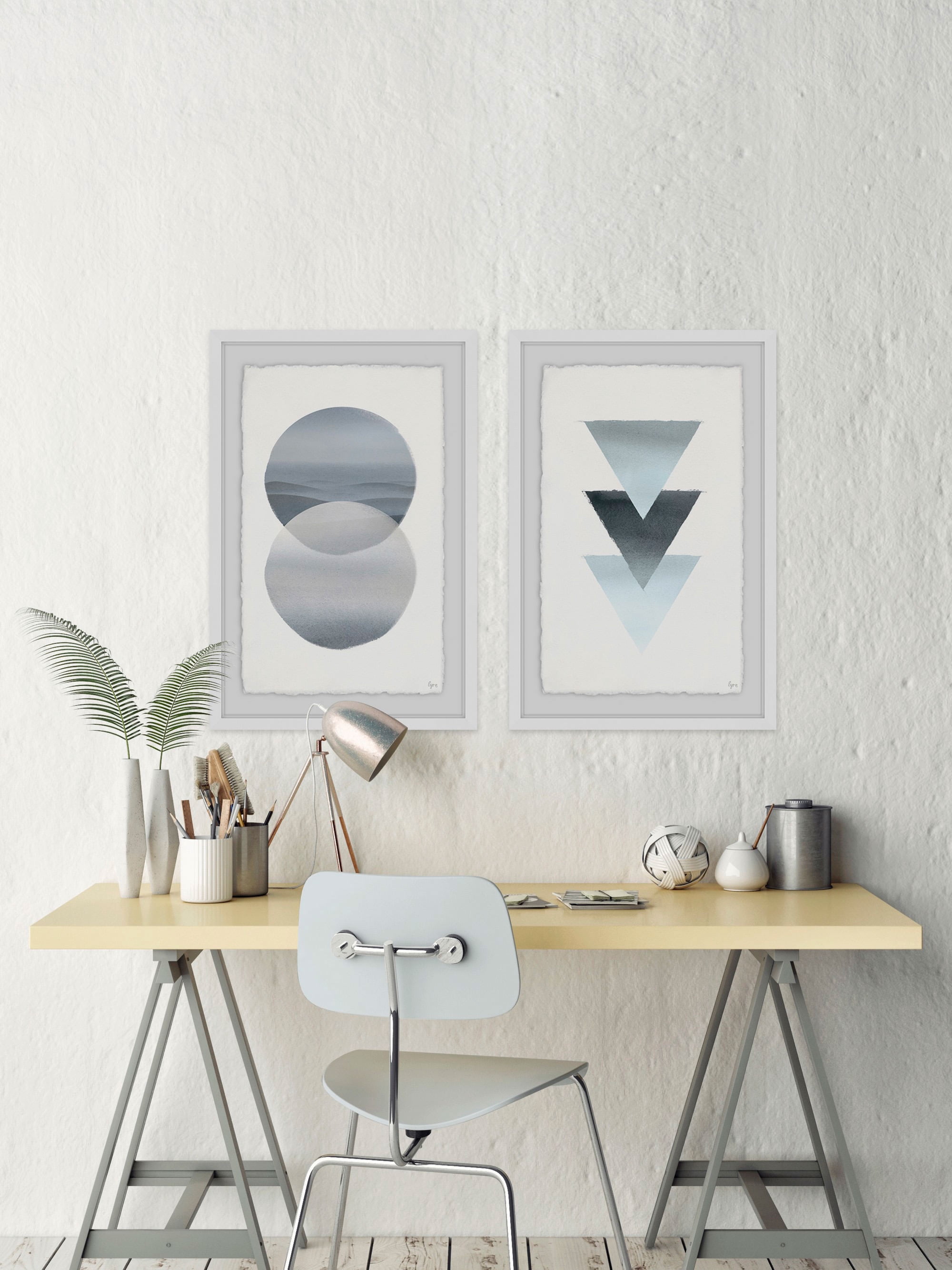 Dark Meets Light Diptych, Art Prints, 16.00" x 1.50"