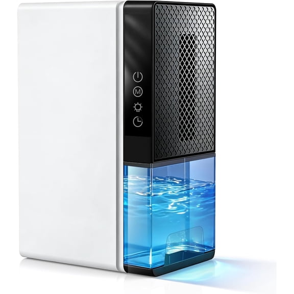 Ouxumoll Dehumidifier, Dehumidifiers for Home, Dehumidifier for Home 1000 Sq.Ft, Quiet with Auto Shut Off, Timer, 7 Ambient Lights, Black&White