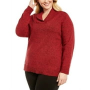 Karen Scott Women's Shawl-Collar Sweatshirt Bright Red Size Petite Small