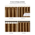 thumbnail image 2 of StangH Velvet Curtains 84 inches - Gold Brown Blackout Thermal Insulated Window Drapes for Living Room, Back Tab Luxury Home Decor Curtains for Bedroom Sliding Door, W52 x L84, 2 Panels, 2 of 8
