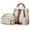 Beige, variant on HaoXianJian 4pc Set Handbags Women Shoulder Bag Purse Card Holders Shopper Large Tote Satchels