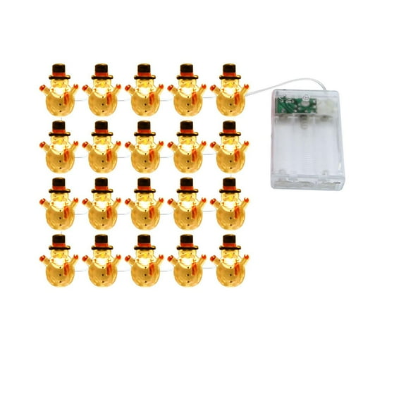 Vikakiooze 2022 Christmas Decoration Lights Snowman Santa Claus Decoration Light String Led Copper Wire Light String Christmas Decorations