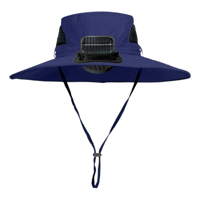Chapeau à Visière Solaire pour Extérieur / Grand Bord, Réglable, Maille Respirante / Rechargeable par USB, Vent à Trois Vitesses, Hydrofuge, Léger / pour la Randonnée, la Pêche, le Jardinage, le Cyclisme