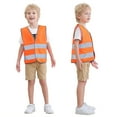 thumbnail image 2 of GOGO High Visibility Kids Safety Vest for Construction Costume, Fits Age from 3 to 15-Neon Green-M, 2 of 7