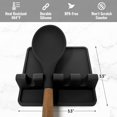 thumbnail image 5 of Zulay Silicone Utensil Rest with Drip Pad for Multiple Utensils BPA-Free Stove Top - Night Black, 5 of 7