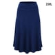 thumbnail image 3 of Guardurnaity plisada sexy - Diseño favorecedor negra midi Faldas Material de alta Prendas para la parte inferior del cuerpo azul XXL, 3 of 4