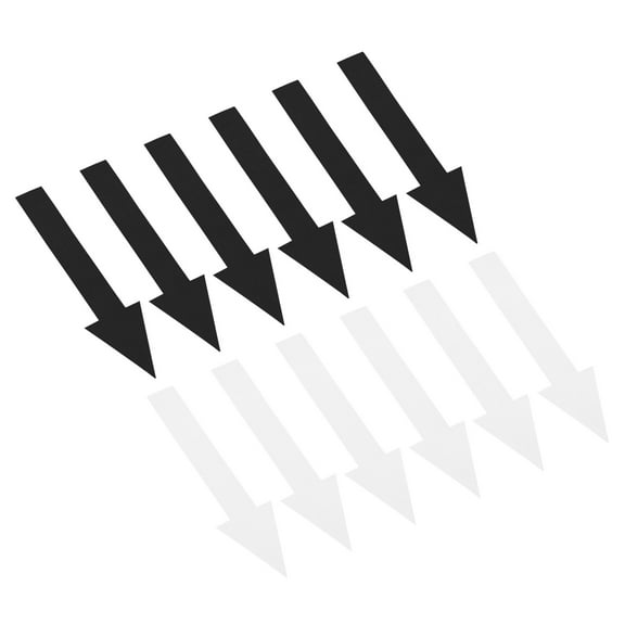 Uxcell 6"x2" Directional Arrow Sticker, 12 Pack Removable Self Adhesive Decal Wall Marking Sign, Black/White