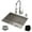 Stainless Steel / Chrome, variant on KRAUS 24-inch 18 Gauge Pax Laundry and Utility Sink Combo Set with Bolden 18-inch Kitchen Faucet and Soap Dispenser, Stainless Steel Matte Black Finish