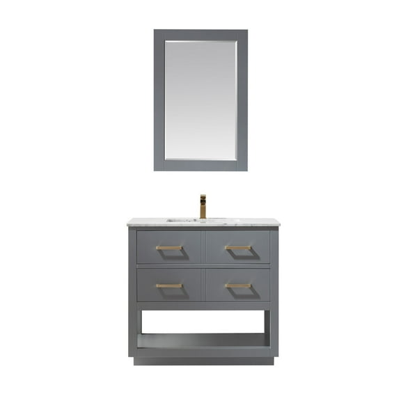 Altair 532036-Ca Remi 36" Free Standing Single Basin Vanity Set - Grey