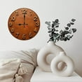 thumbnail image 6 of Leather Wall Clock Roman Numerals Home Decor 10-Inch Silent Wooden Wall Clock, Battery Operated (AA Batteries Not Included), Artistic Home Decor, 6 of 7