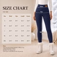 thumbnail image 5 of VORENI Women's Fleece Lined Leggings, High Waisted Winter Leggings for Women, Soft Stretch Thermal Warm Pants, Navy, 5 of 8