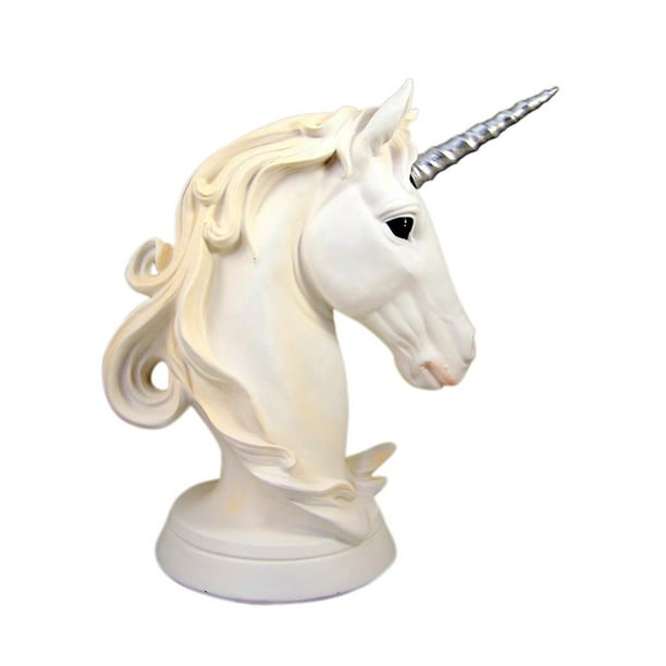 Home And Holiday Shops Sanctimonia White Unicorn Bust 