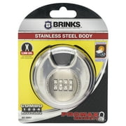 Brinks Stainless Steel 80mm Discuss Combination Padlock with 1/2in Shackle