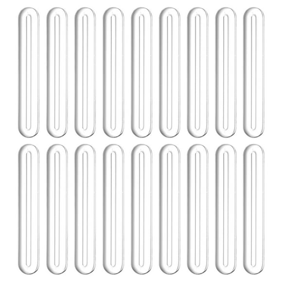Uxcell Wall Protector from Furniture, Clear Furniture Bumpers Silicone Rubber Wall Bumper Guards Cabinet Door Bumper Adhesive Wall Protector Bumpers, 3.94''L x 0.63''W x 0.2''T, 18 Pcs