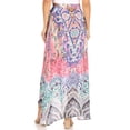 thumbnail image 2 of Sakkas Amaia Women's Maxi Floral Print Boho Summer Casual Long Wrap Skirt Cover-up - UM374-Multi - One Size, 2 of 5