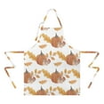 thumbnail image 2 of Fall Pumpkins Leaves Pattern Apron-Garden Aprons for Women with Pockets-Cotton Linen Waterproof Kitchen Cooking Gardening Aprons Adjustable for Kitchen,Cooking,BBQ and Salon 33"x27", 2 of 7