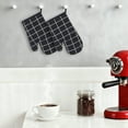 thumbnail image 3 of Unique Bargains Thick Cotton Lining Heat-Resistant Cooking Gloves Black, 3 of 6