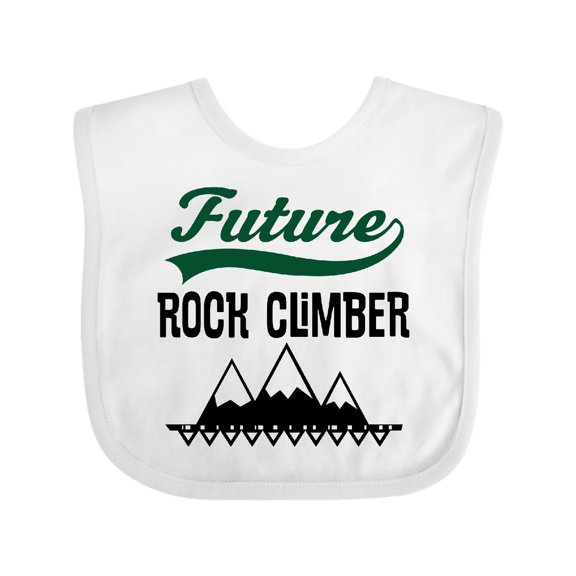 Inktastic Rock Climbing Future Climber Boys or Girls Baby Bib