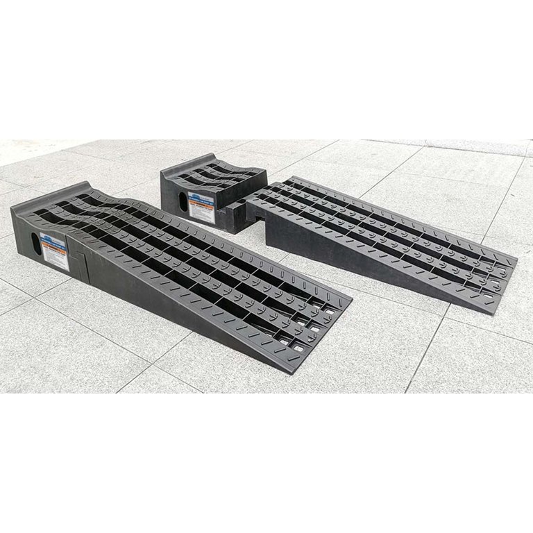 Eastwood Detachable Removable Poly Black Car Ramp Set with 3.6