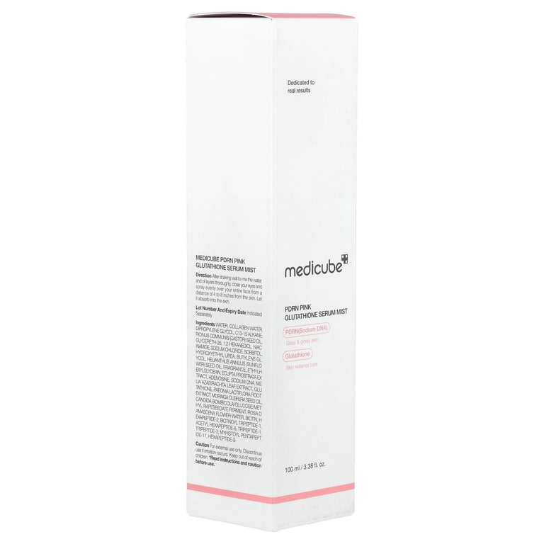 oral glutathione for melasma Medicube PDRN Pink Glutathione Serum Mist - 3.38 oz