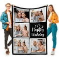 thumbnail image 2 of 3D Printed Custom Photo Flannel Blanket For Father's Day Birthday Anniversary Bedroom, 2 of 9