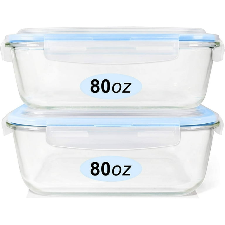 Glasslock 14 Piece Oven, Freezer, and Microwave Safe Stackable Glass Food  Storage & Bakeware Container Set w/ Latching Lids for Storage and Meal Prep