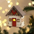 thumbnail image 3 of Mmeneyy Christmas Hut Ornament Christmas Decoration Glowing Cabin LED Wooden Christmas House Desktop Ornament, 3 of 5