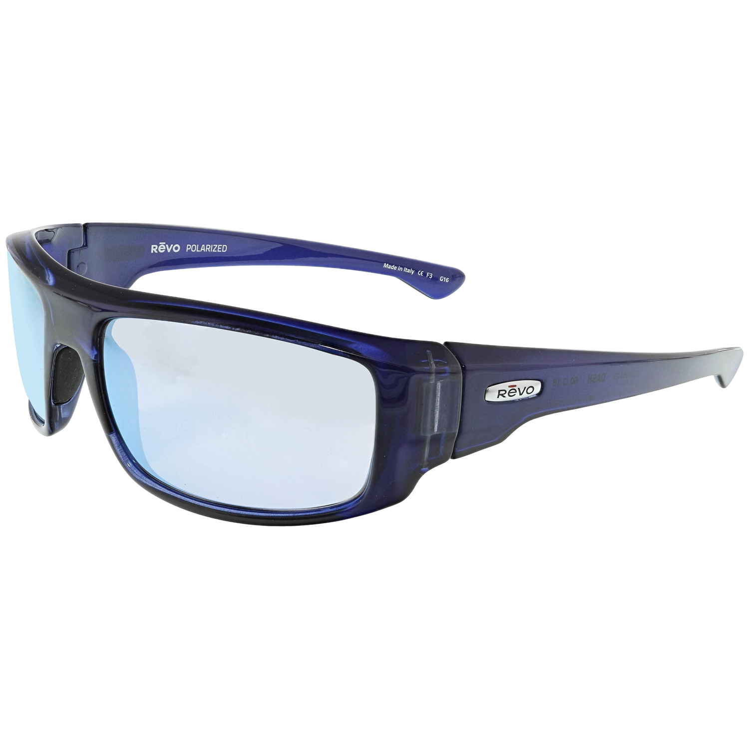Revo Men's Polarized Dash RE5006X05BL Blue Wrap Sunglasses