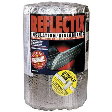 Foil Lined Insulation REFLECTIX INC Reflective Insulation, Double Bubble Foil, Staple Tab, 16-In. x 25-Ft. ST16025 ()