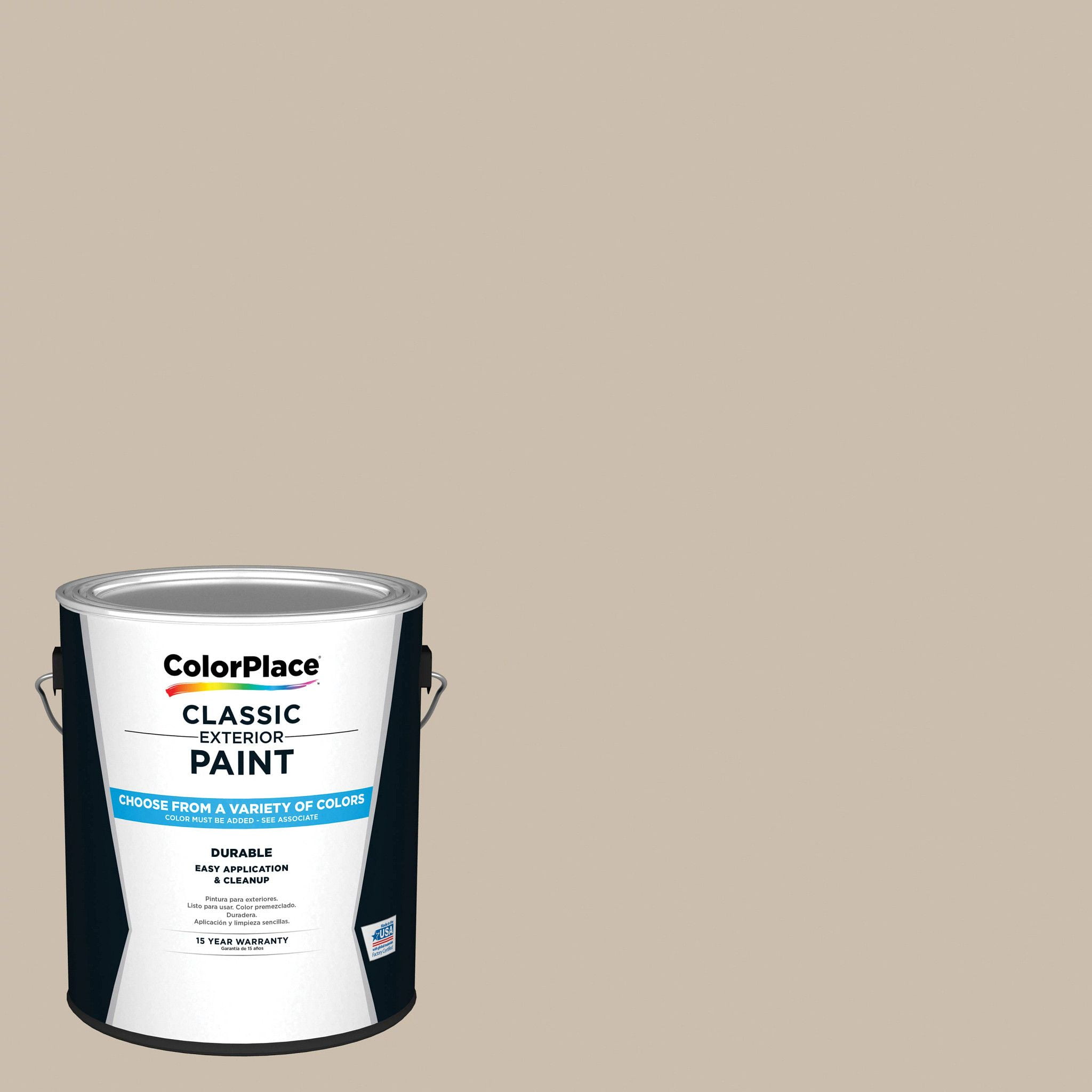 ColorPlace Classic Exterior House Paint, Sahara Desert Sand, Flat, 1