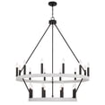 thumbnail image 5 of Vanity Art Farmhouse Vintage 20-Lights Wagon Wheel Chandelier Lighting Ceiling Light Fixtures for Living Room 10588-CW-BK, 5 of 9