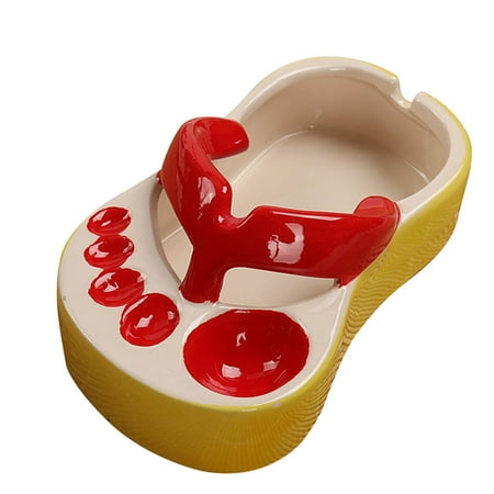

Ceramic Slipper Plate | Funny Ceramic Slippers Mini French Fries Plate | Creative 5 Compartments Ashtray Flip-Flops Dishes Plates Serving Saucers Bowl Divided Plate Dinner Luncheon Plates