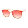 thumbnail image 3 of Womens Hipster Inset lens Thin Horn Rim Hipster Plastic Rectangle Sunglasses Beige - Red, 3 of 5
