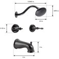 thumbnail image 4 of Design House 523472 Oakmont 2-Handle Faucet Tub and Shower, 4 of 12