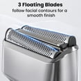 thumbnail image 2 of Manscape Electric Foil Shaver for Men, 3D Floating Precision Blades Close Shave, IPX7 Waterproof Cordless Razor & Beard Trimmer, Wet/Dry, USB-C Charging with LED Display, Gift for Men Husband Father, 2 of 11