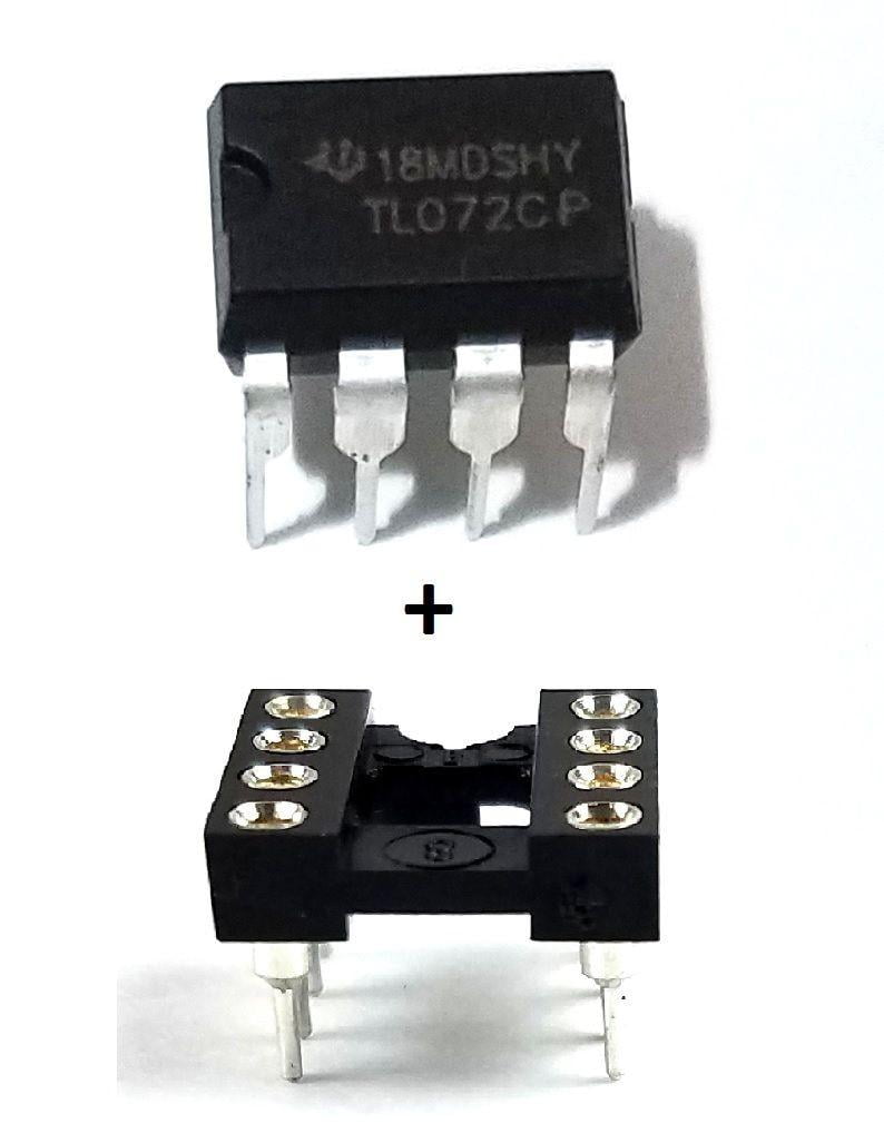 TL072CP + Socket Low Noise JFET Dual Op-Amp DIP-8 - Walmart.com