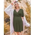thumbnail image 2 of Ekouaer Labor and Delivery Gown for Hospital Maternity Nursing Dress Nightgown Pajamas for Breastfeeding, 2 of 6