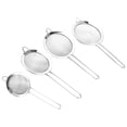 thumbnail image 3 of 4Pcs/Set Stainless Steel Strainers, Handheld Funnels Fine Mesh Oil Strainer Flour Sifter Sieve Colander Kitchen Supply, 3 of 8