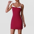 thumbnail image 1 of PISONIC Robe de Tennis Sportive Sans Manches pour Femme avec Short Intégré, Séchage Rapide et Respirante, 1 of 7