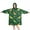 Green Cartoon Dinosaurs, variant on Wearable Oversized Blanket,Green Cartoon Dinosaurs Jungle Flowers Pattern Wearable Blanket Hoodie for Adults,Cozy Hooded Blankets with Super Pockets,Super Warm Fuzzy Pullover for Women & Men
