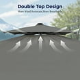 thumbnail image 4 of Alpha Joy 12x9ft Outdoor Patio Umbrella Large Rectangle Offset Cantilever Double Umbrella with 360°Rotation, Charcoal Gray, 4 of 7